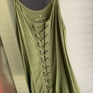 Army green tank top